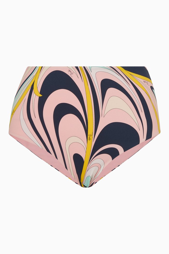 

Odne Print Bikini Briefs in Lycra, Pink