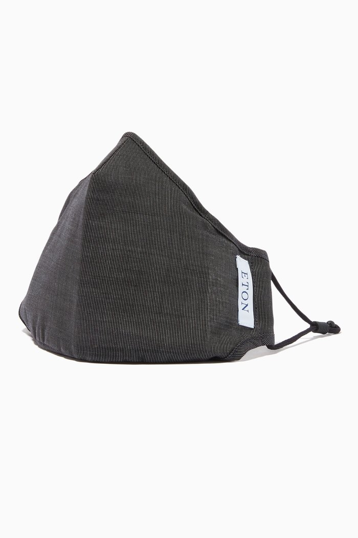 

Houndstooth Non-medical Face Mask in Supima Cotton, Black