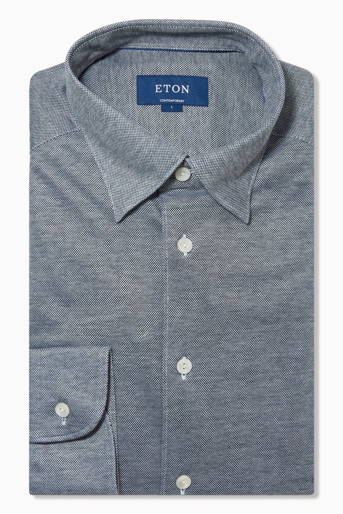 

Slim-Fit Oxford Shirt in Recycled Cotton, Blue
