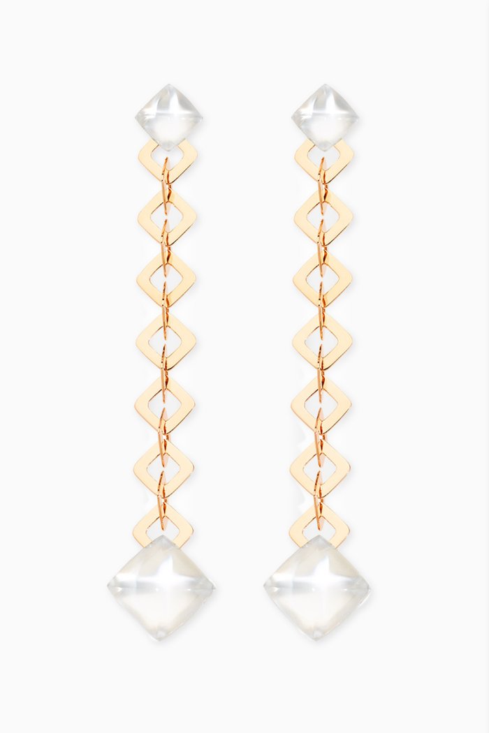 Pan Di Zucchero Clip Earrings in 18kt Rose Gold