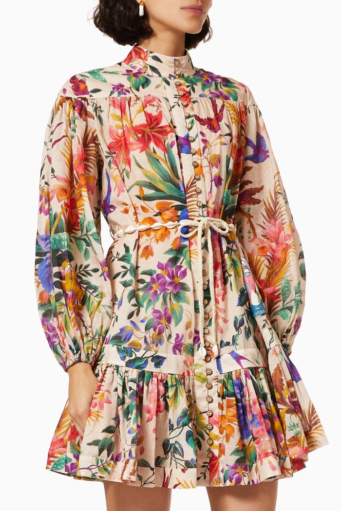 

Tropicana Mini Dress in Cotton, Neutral
