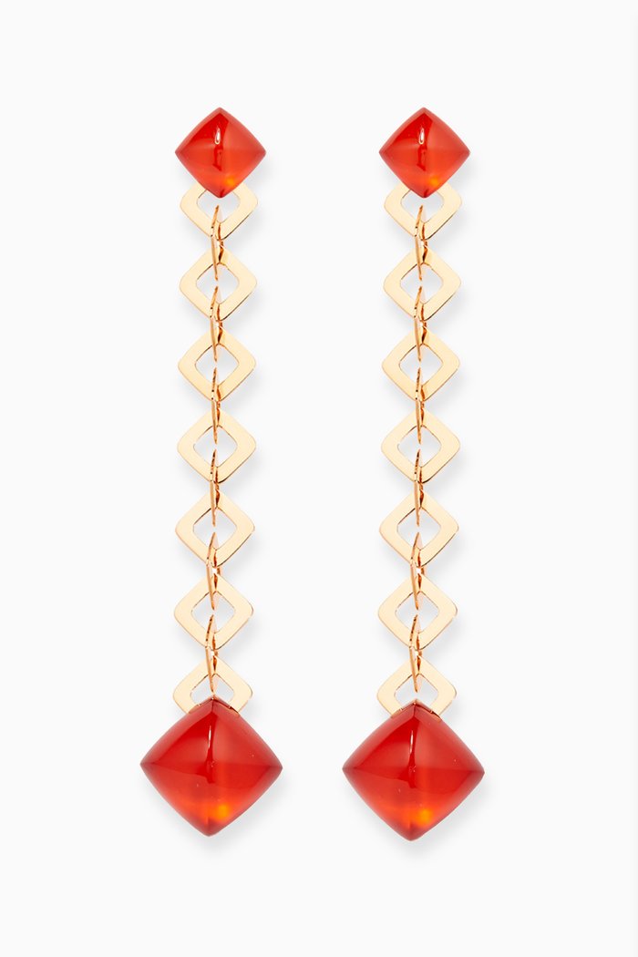 Pan Di Zucchero Clip Earrings in 18kt Rose Gold