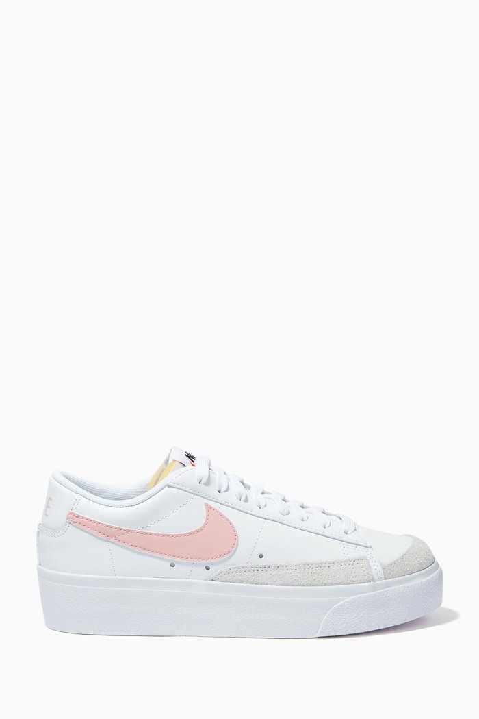 

Blazer Low Platform Sneakers in Leather, White