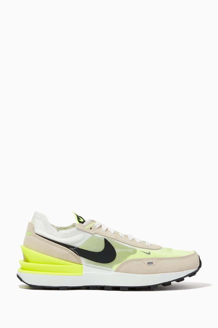 

Waffle One Low Top Sneakers in Ripstop and Suede, White