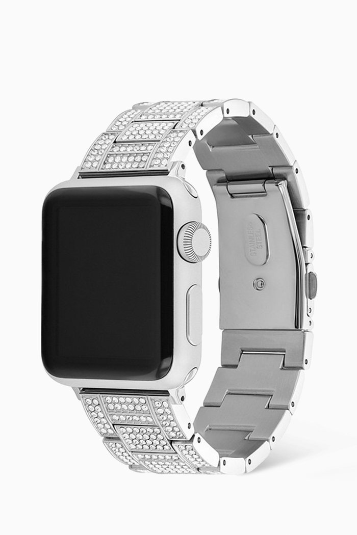 Apple Watch® Crystal Bracelet Strap in Stainless Steel, 38/40mm, Silver