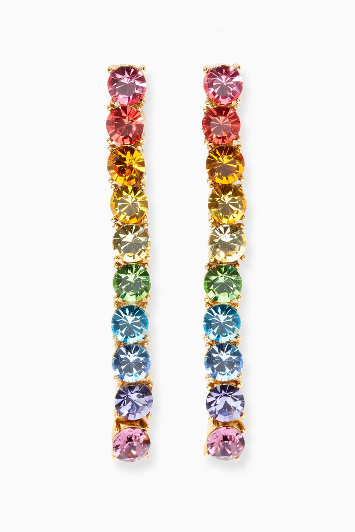 

Vertical Crystal Earrings, Multicolour