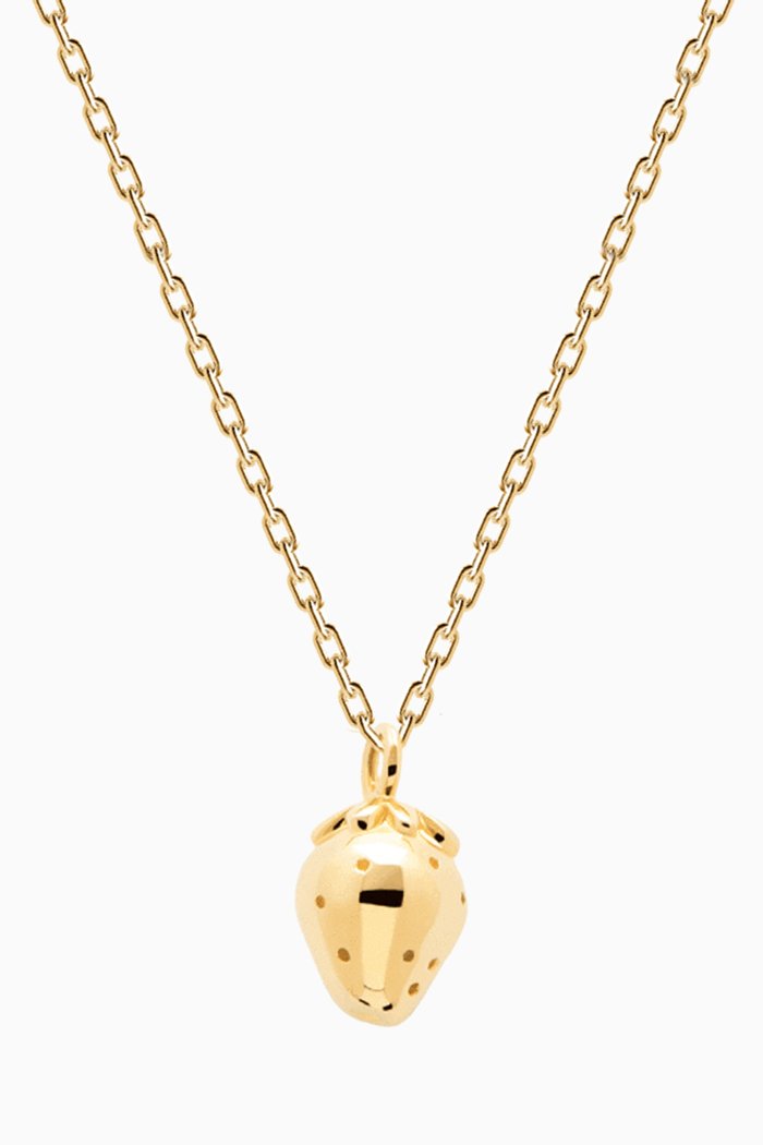La Fraise Necklace in 18kt Gold Plated Sterling Silver