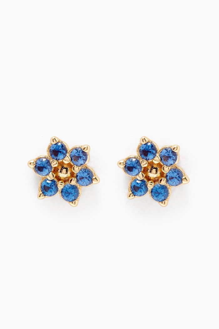

Indigo Peony Stud Earrings in 18kt Gold Plated Sterling Silver