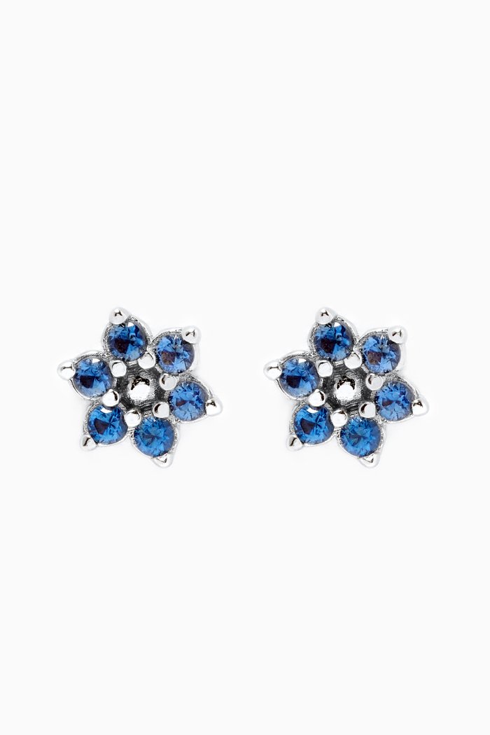 

Indigo Peony Stud Earrings in Sterling Silver