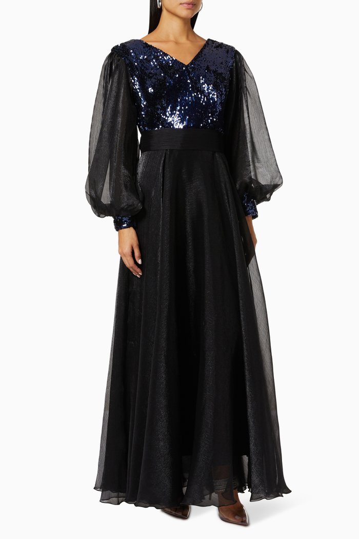 

Sequin Embellished Dress, Black