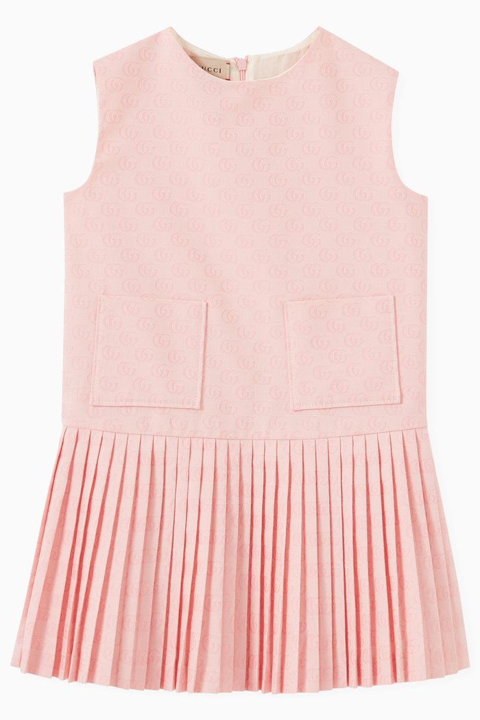 

GG Jacquard Dress in Cotton, Pink