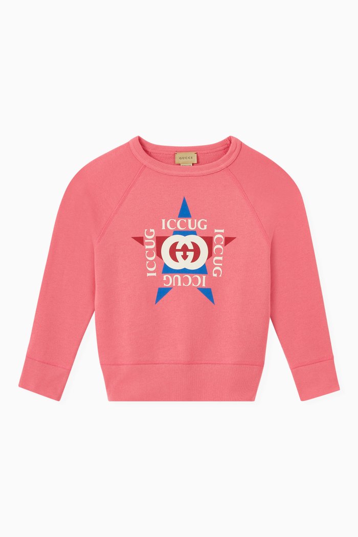 

Logo Sweatshirt in Cotton, Pink