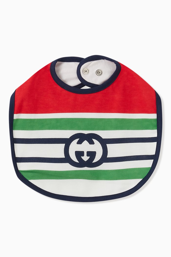 

Interlocking G Bib in Cotton Jersey, Multicolour