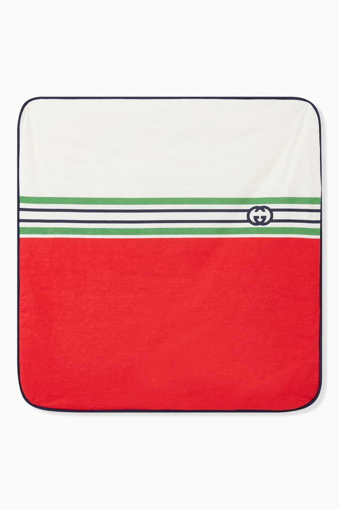 

Interlocking G Blanket in Cotton Jersey, Red