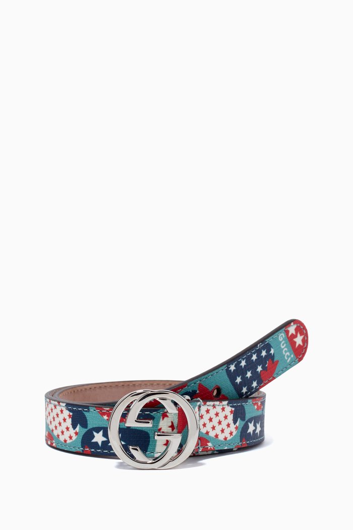 

Strawberry Print Belt in Supreme Canvas, Multicolour