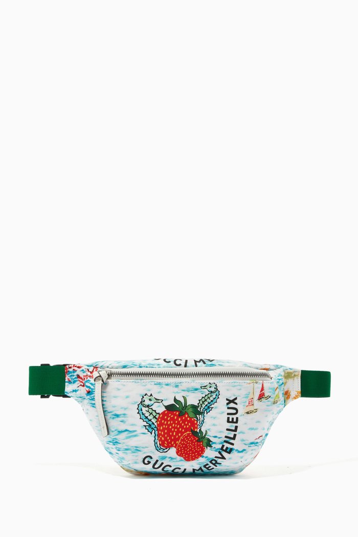 

Strawberry Print Belt Bag, Multicolour