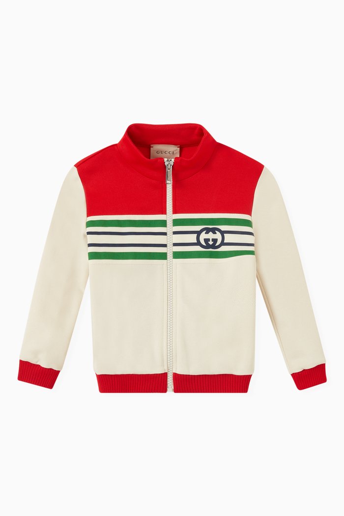 

Interlocking G Zip Jacket in Technical Jersey, Multicolour