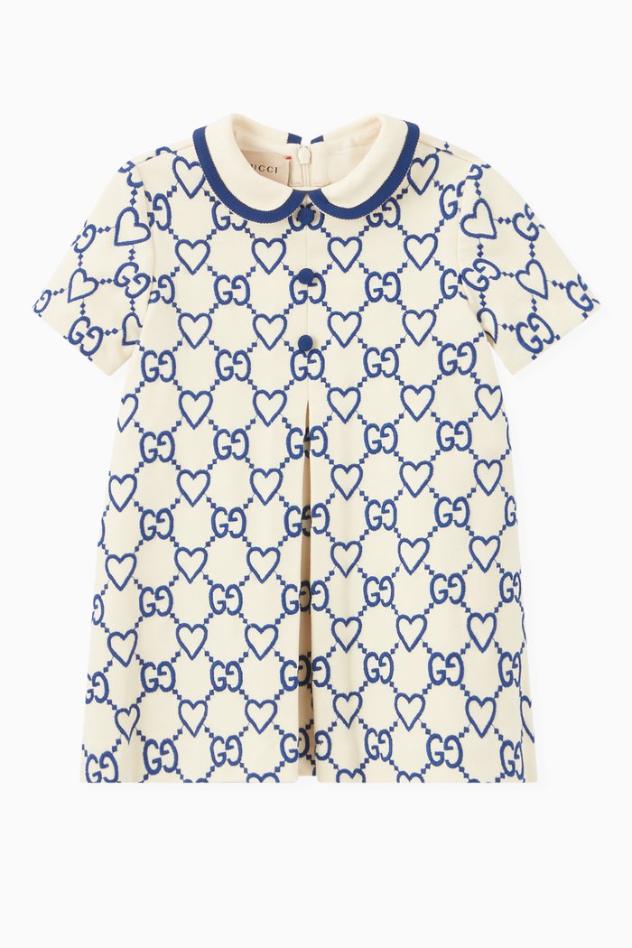 

GG Hearts Dress Shirt in Stretch Viscose, Neutral