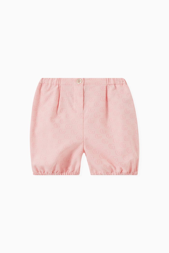 

GG Jacquard Cotton Shorts, Pink