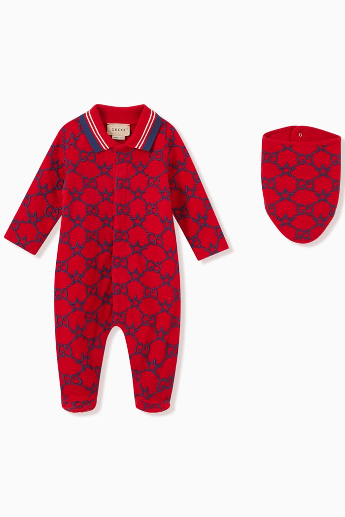 GG & Star Embroidered Gift Set, Red