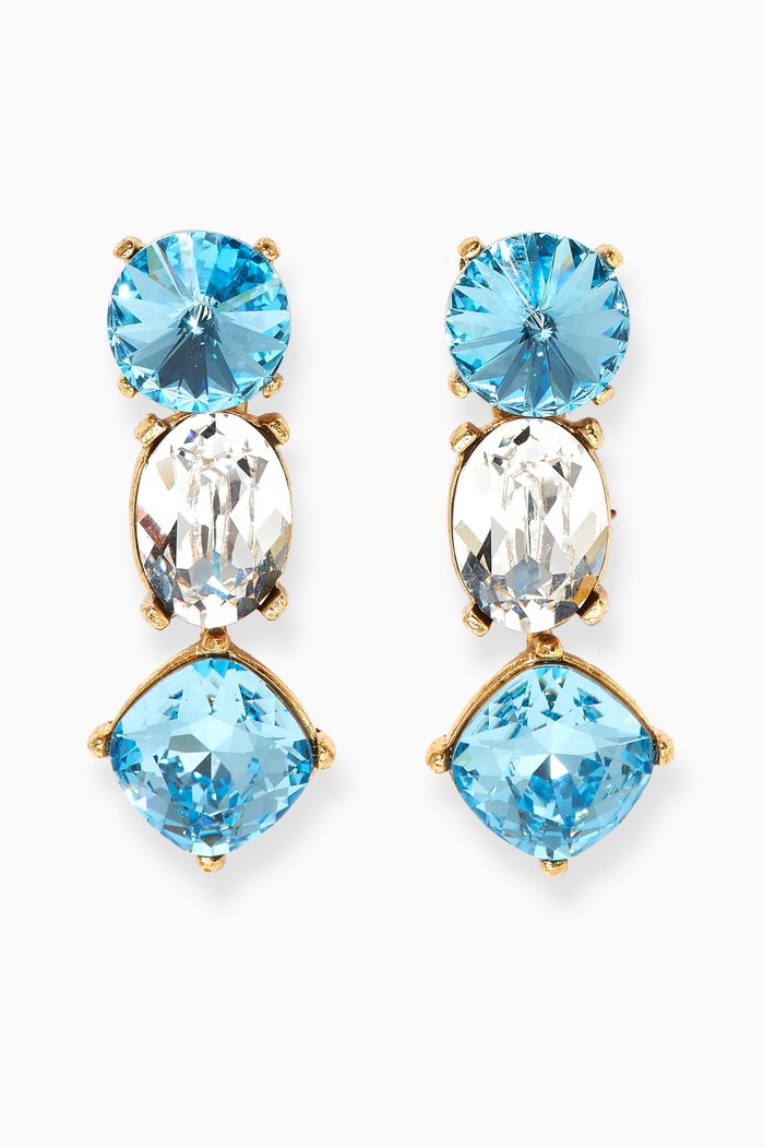 

Crystal Drop Earrings, Blue