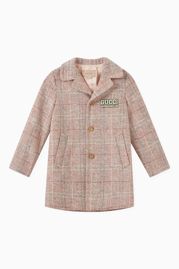 

'Gucci Retrouvailles' Coat in Chevron, Multicolour