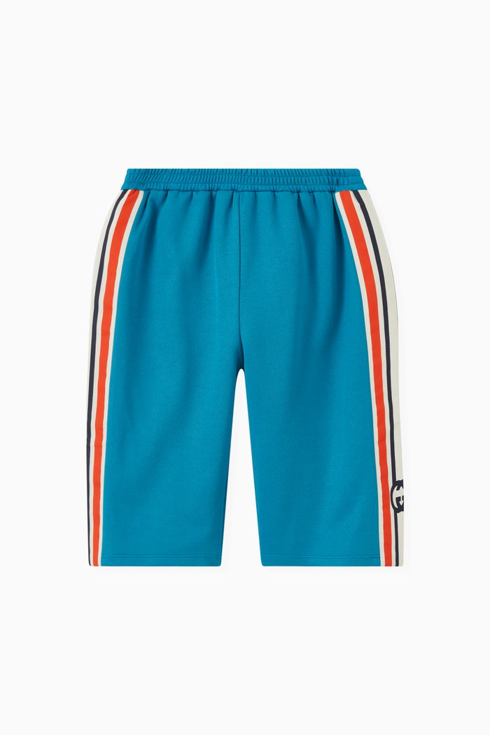 

Interlocking G Shorts in Technical Jersey, Blue