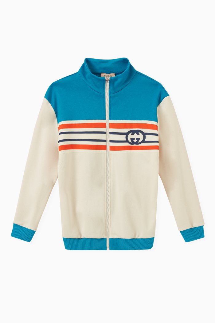 

Interlocking G Jacket in Technical Jersey, Neutral