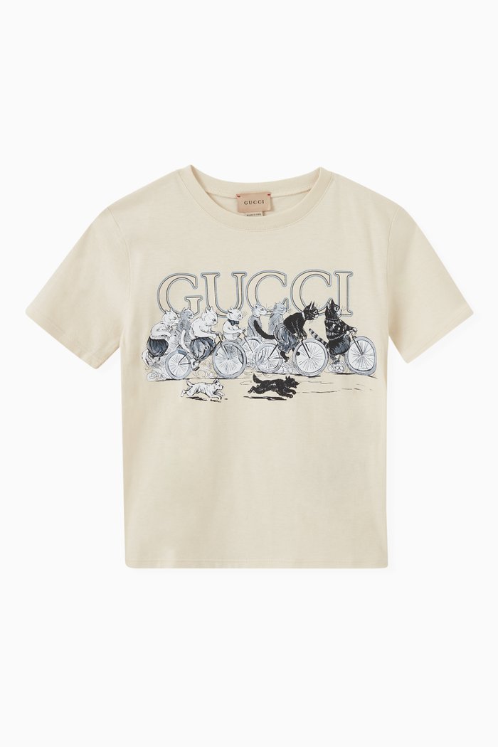 

Bicycles T-shirt in Cotton Jersey, Yellow