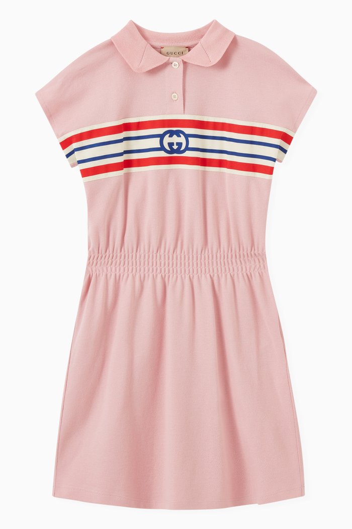 

Interlocking G Dress in Stretch Cotton Piqué, Pink