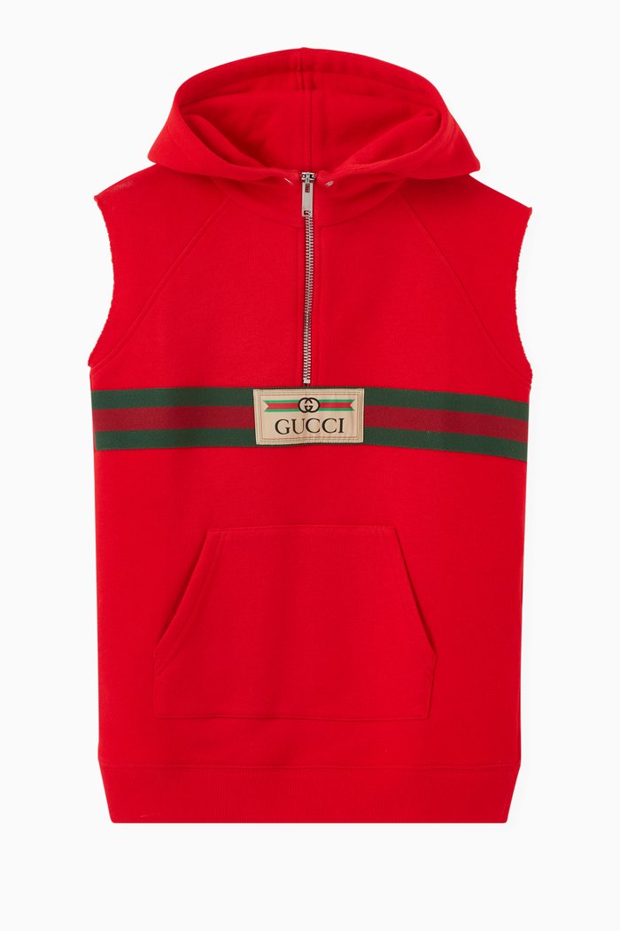 Gucci Label Dress in Cotton, Red