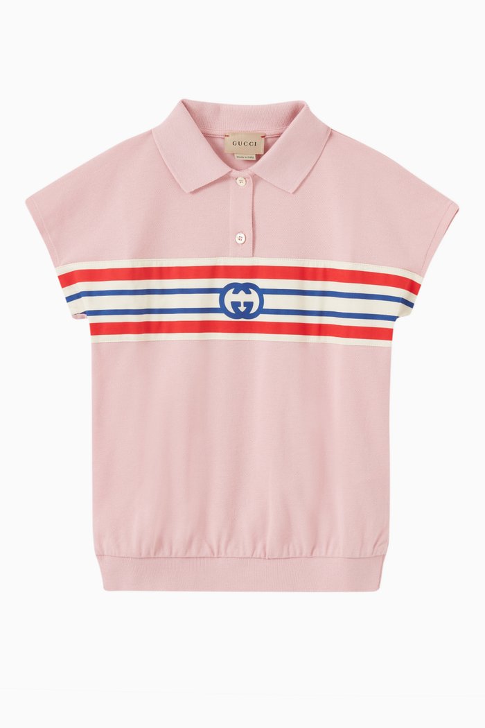 

Interlocking G Polo in Cotton, Pink