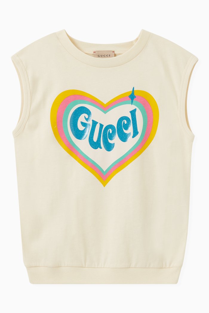 

Heart Logo T-shirt in Cotton Jersey, Yellow