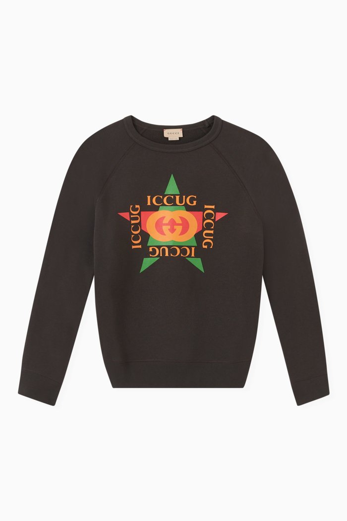 

Vintage Logo Sweatshirt in Felted Cotton Jersey, Grey