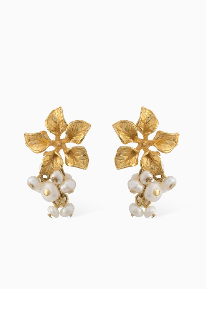 

Magnolia Earrings in 24kt Gold-Plated Bronze
