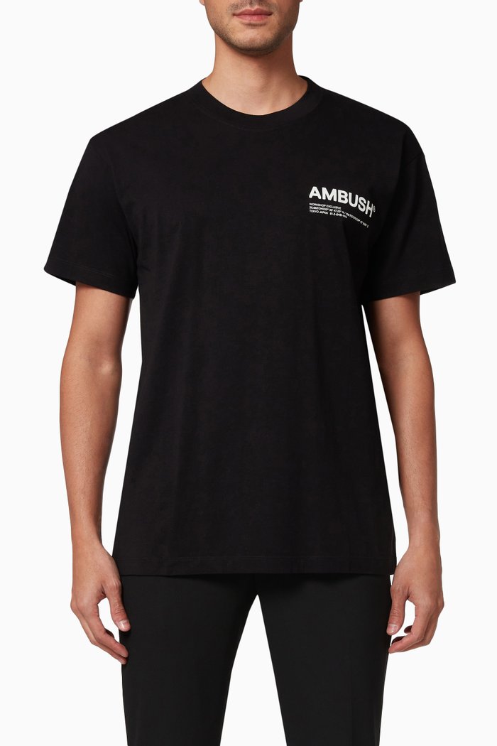 

Workshop Logo T-shirt in Cotton Jersey, Black