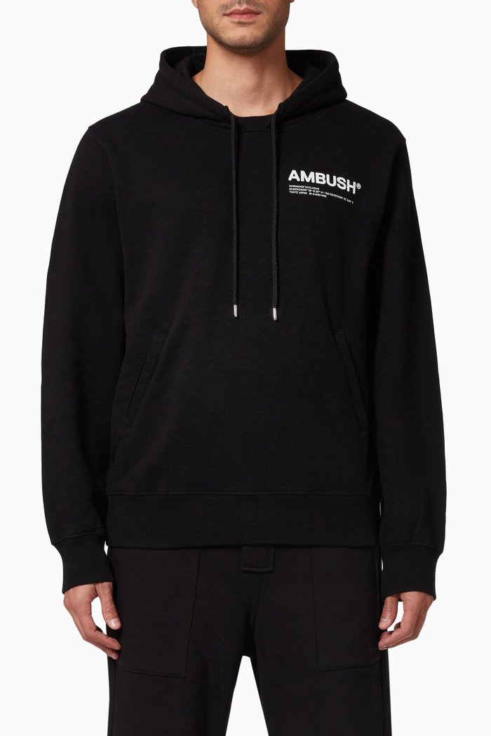 

Workshop Hoodie in Cotton, Black