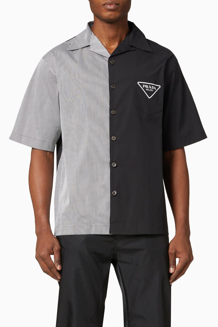 

Double Match Shirt in Poplin, Black