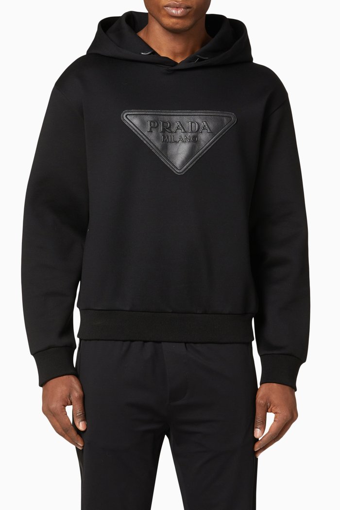Sweatshirt in Cotton, Black