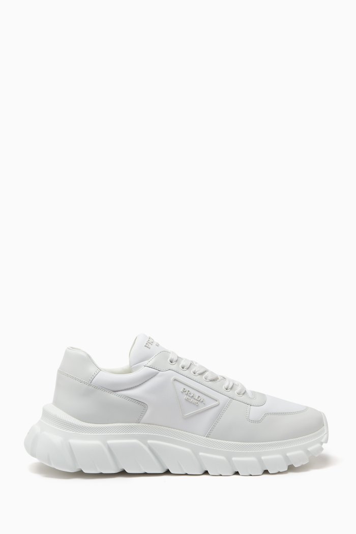 

Chunky Sneakers in Leather & Nylon, White