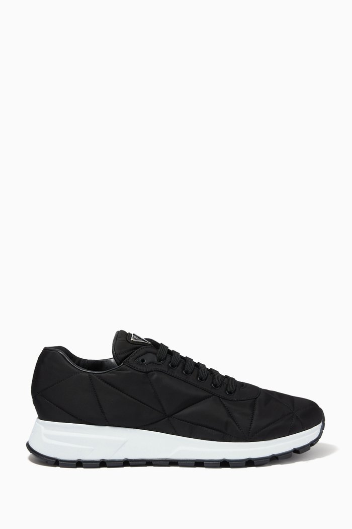 

Prax Sneakers in Quilted Nylon, Black