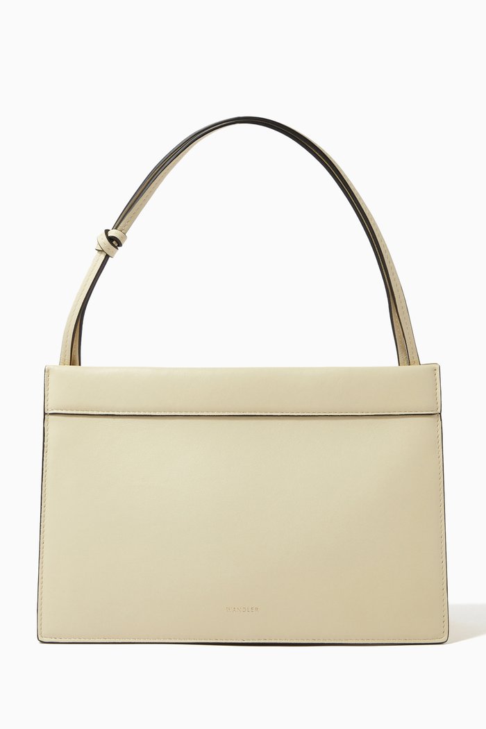 

Hannah Shoulder Bag in Calfskin Leather, Neutral