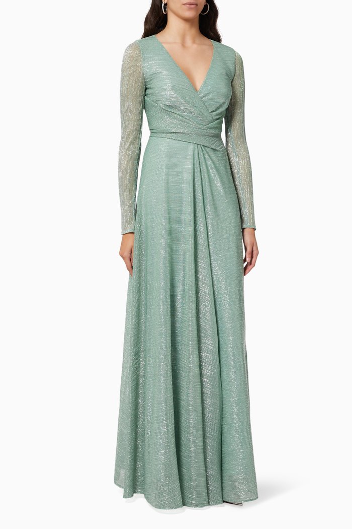 

Fondini2 Dress in Metallic Voile, Blue
