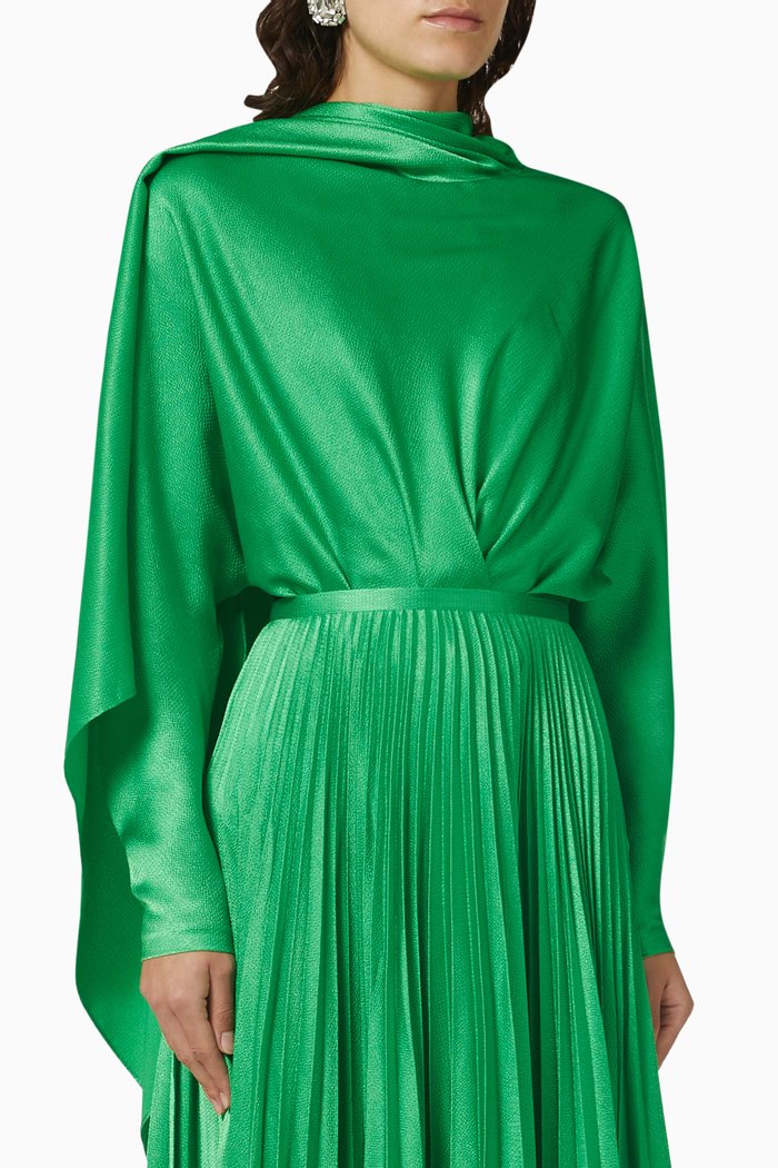 

Etta Bodysuit in Satin, Green