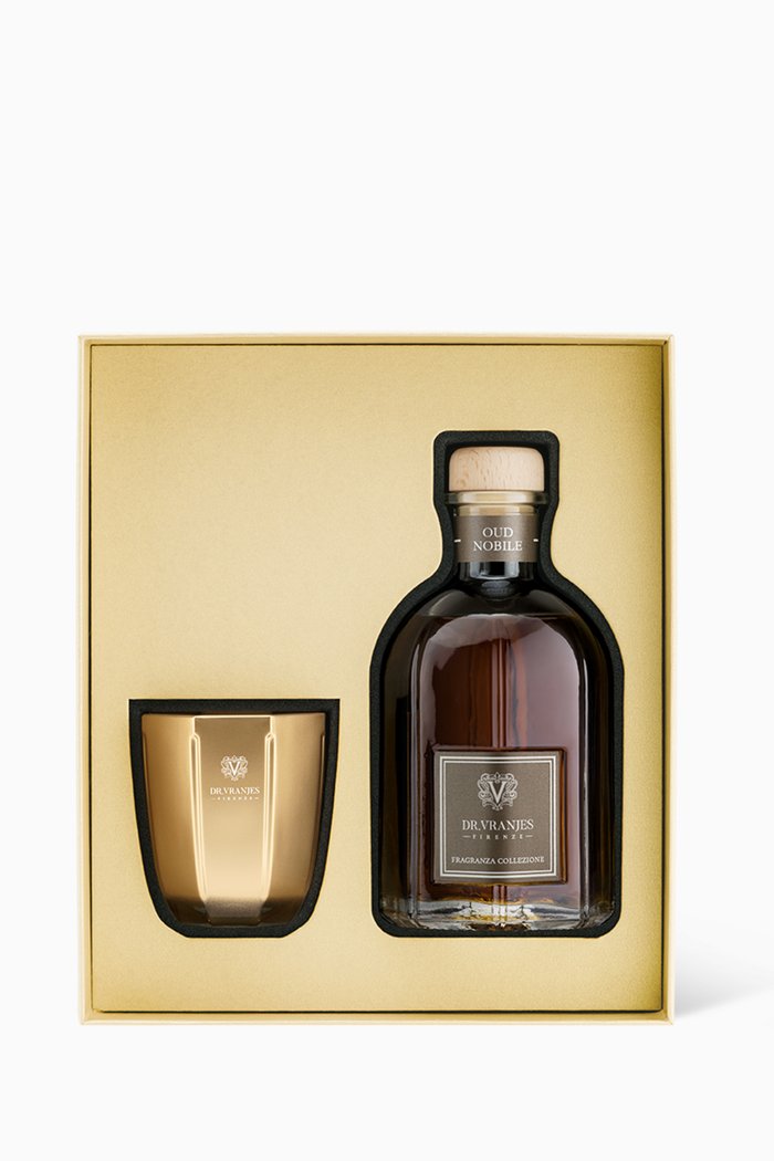 Oud Nobile Diffuser and Candle Holiday Gift Set, Medium, Multicolour