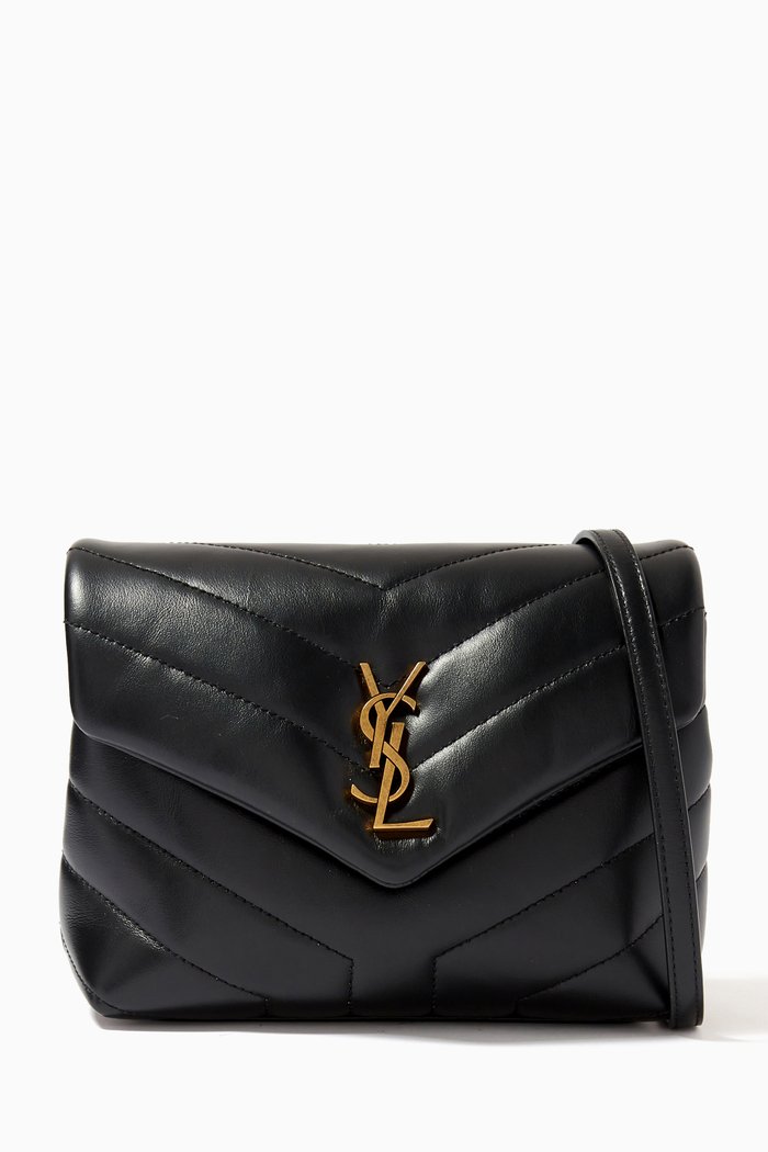 Toy Loulou Bag in "Y" Matelassé Leather, Black