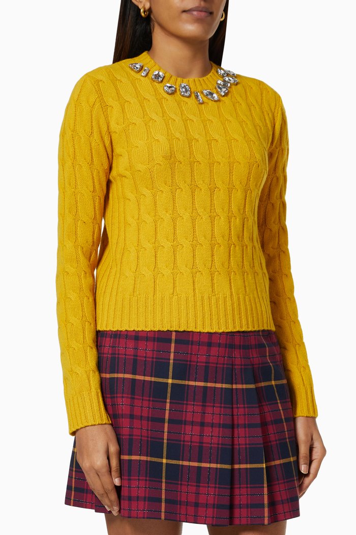 

Sceriffo Sweater in Wool Jersey, Yellow
