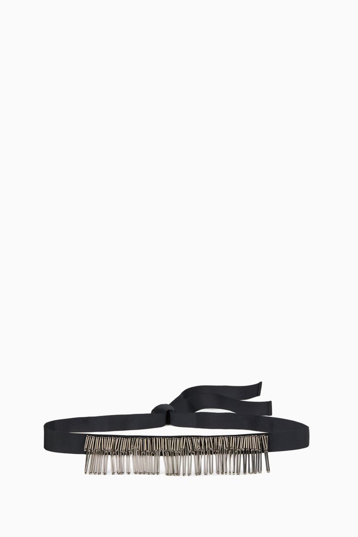 

Album Belt in Grosgrain Ribbon, Black