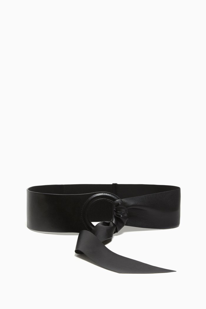 

Archivio Sash Belt in Leather, Black
