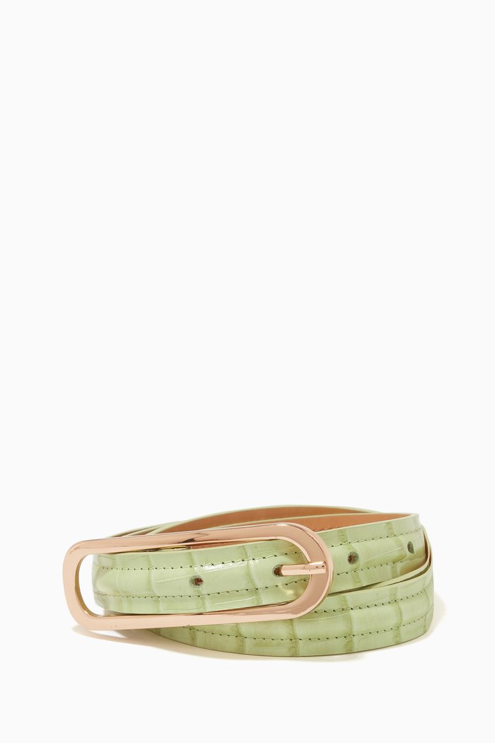 

Elastico Belt in Leather, Green